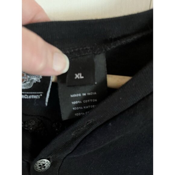 Harley Davidson BLACK Long Sleeve shirt motorclothes - X large SEE PHOTOS - Picture 14 of 16